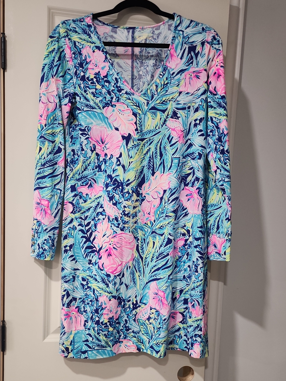 🧜‍♀️Lilly Pulitzer Traci Long Sleeve Dress in Blue & Pink